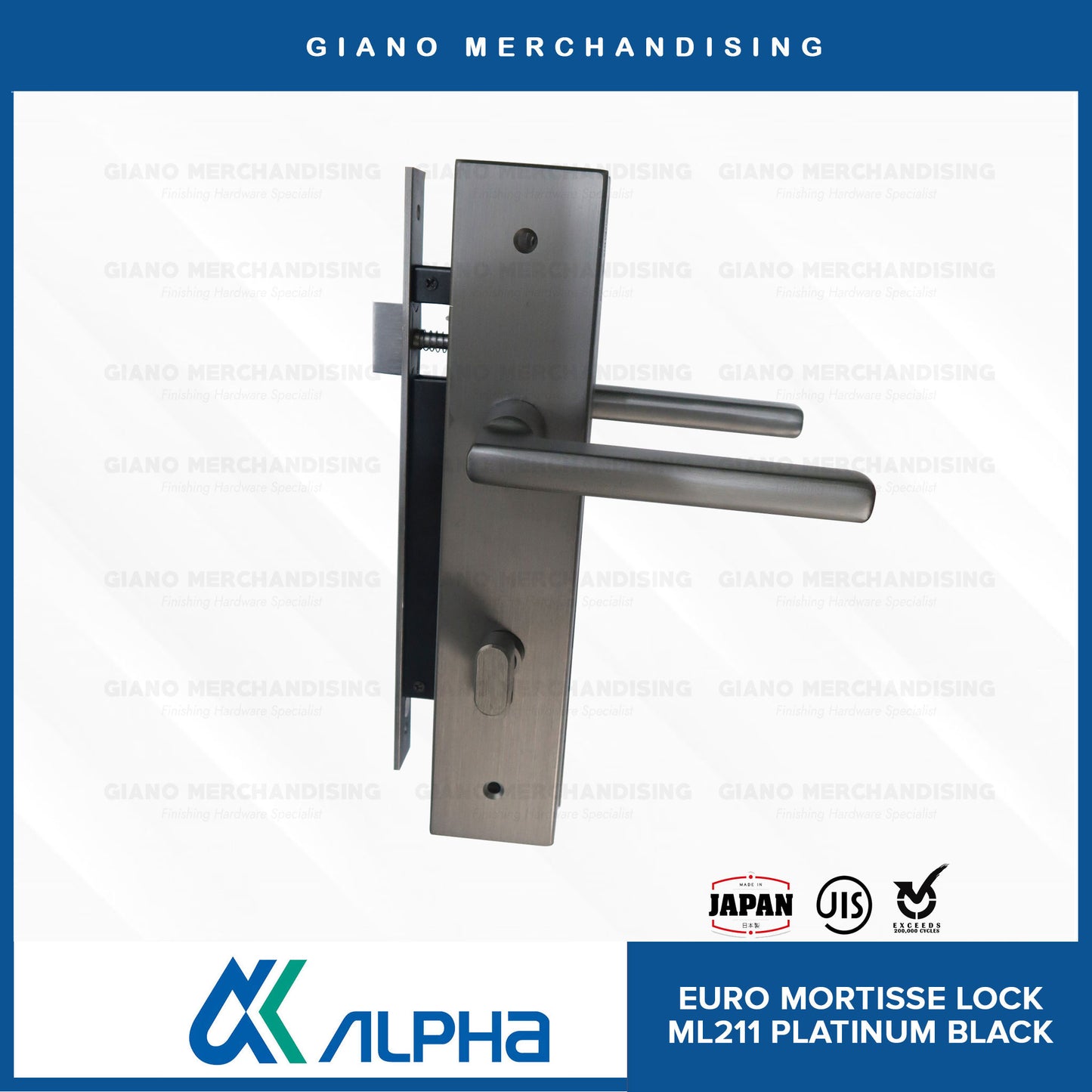 Alpha Euro Mortise Door Lock ML211