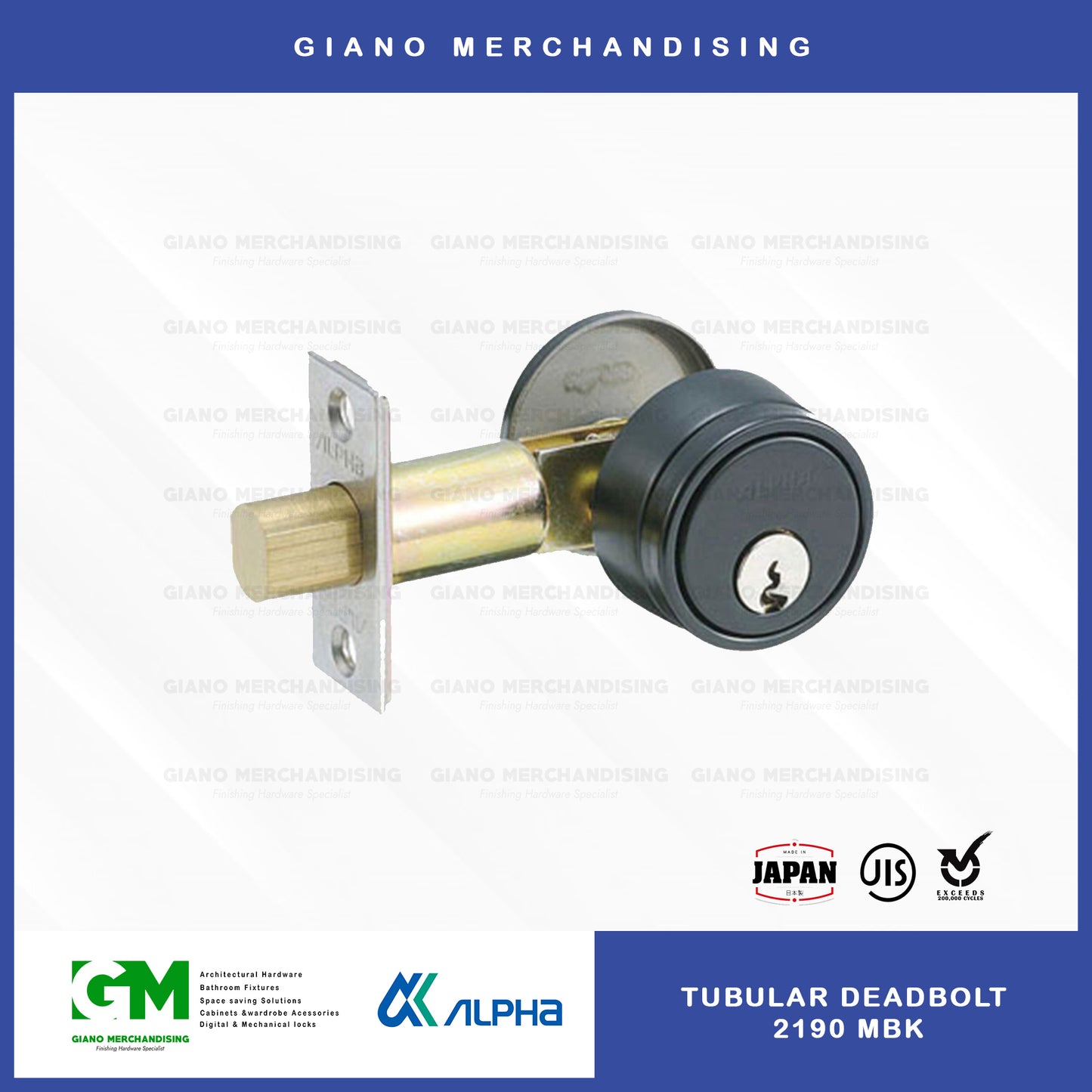 Alpha Tubular Deadbolt 2190 MBK