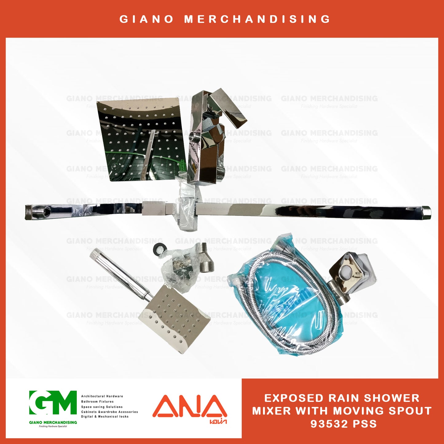 ANA Exposed Rain Shower Set 93532 PSS