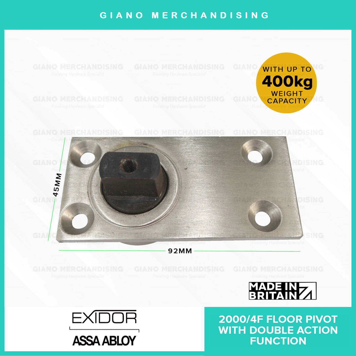 Exidor 2000/4F Floor Pivot Hinge with Double Action Function