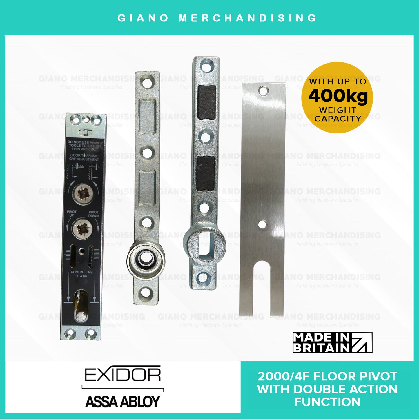 Exidor 2000/4F Floor Pivot Hinge with Double Action Function