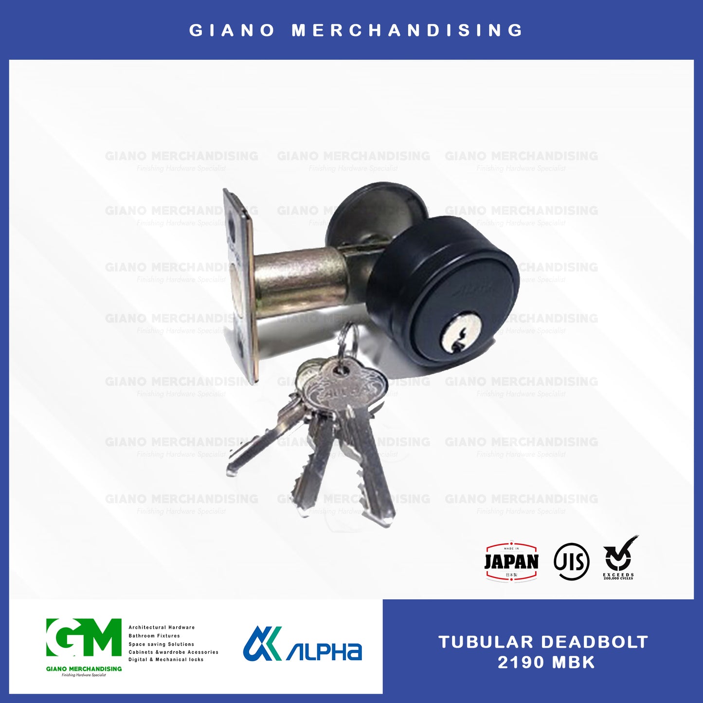 Alpha Tubular Deadbolt 2190 MBK