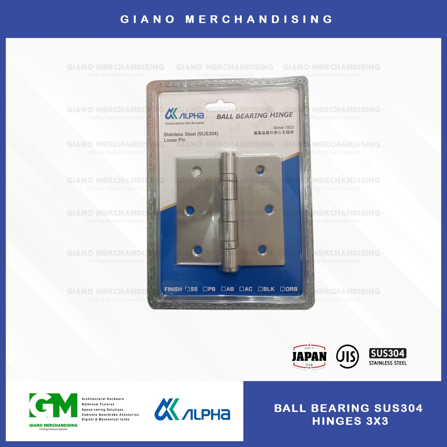 Alpha Ball Bearing Hinges (3x3x2.0mm)