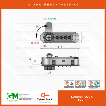 CyberLock Locker Lock 822-R