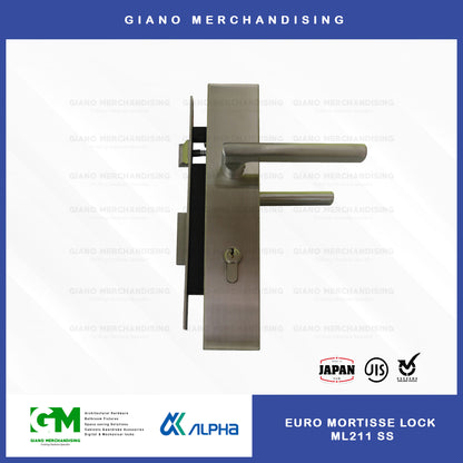 Alpha Euro Mortise Door Lock ML211