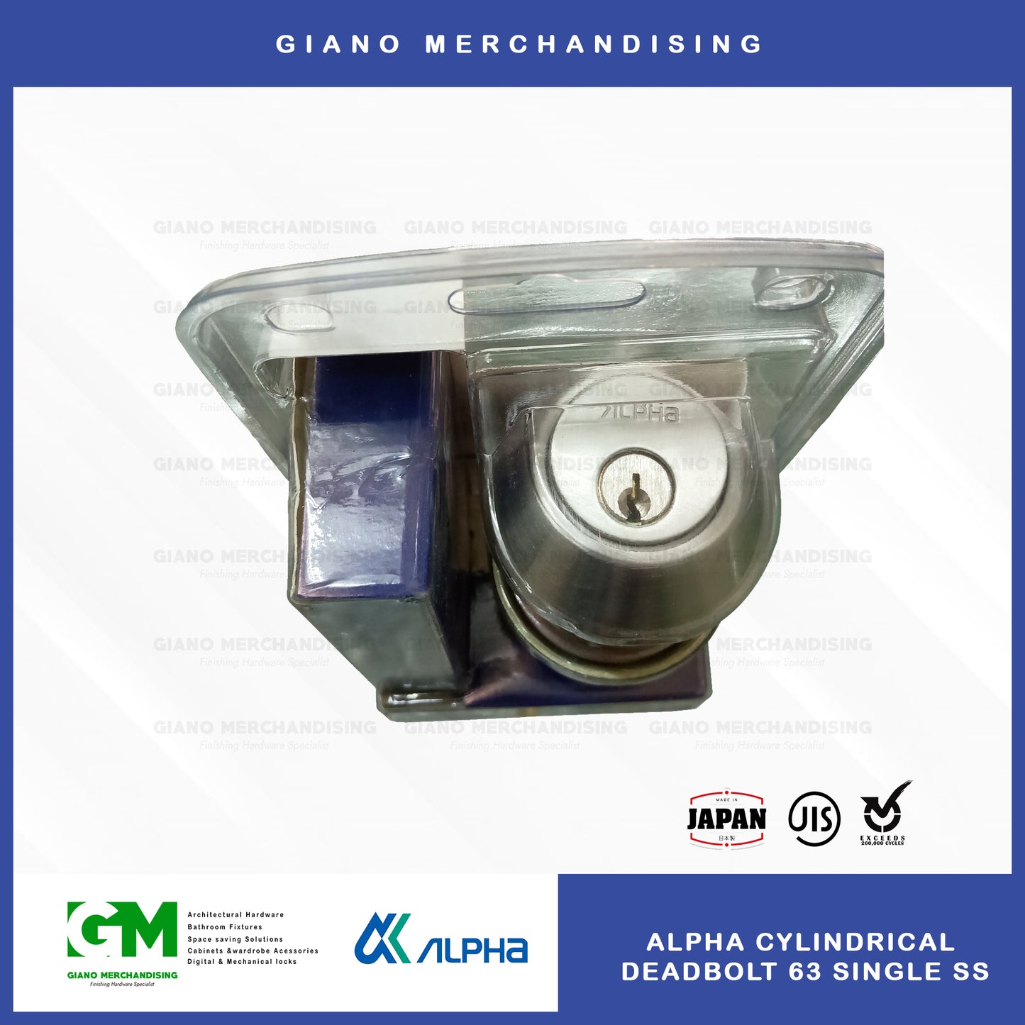 Alpha Cylindrical Deadbolt 63 Single