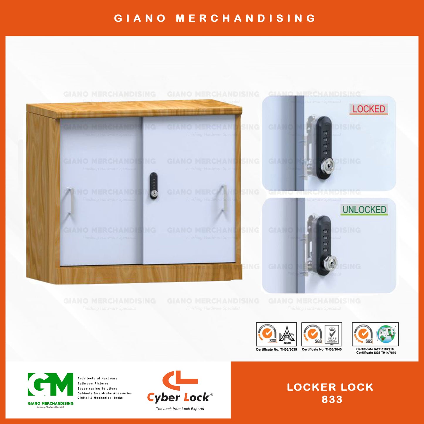 CyberLock Locker Lock 833