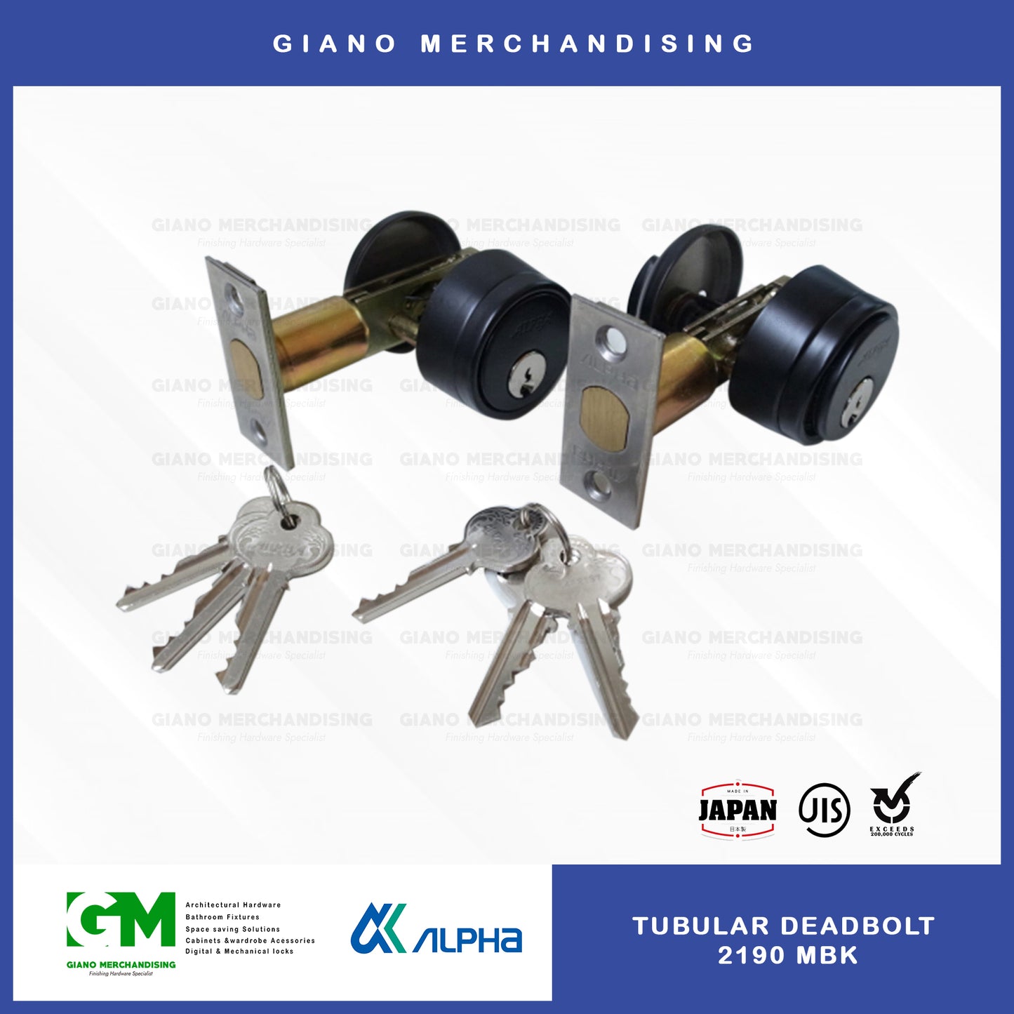 Alpha Tubular Deadbolt 2190 MBK