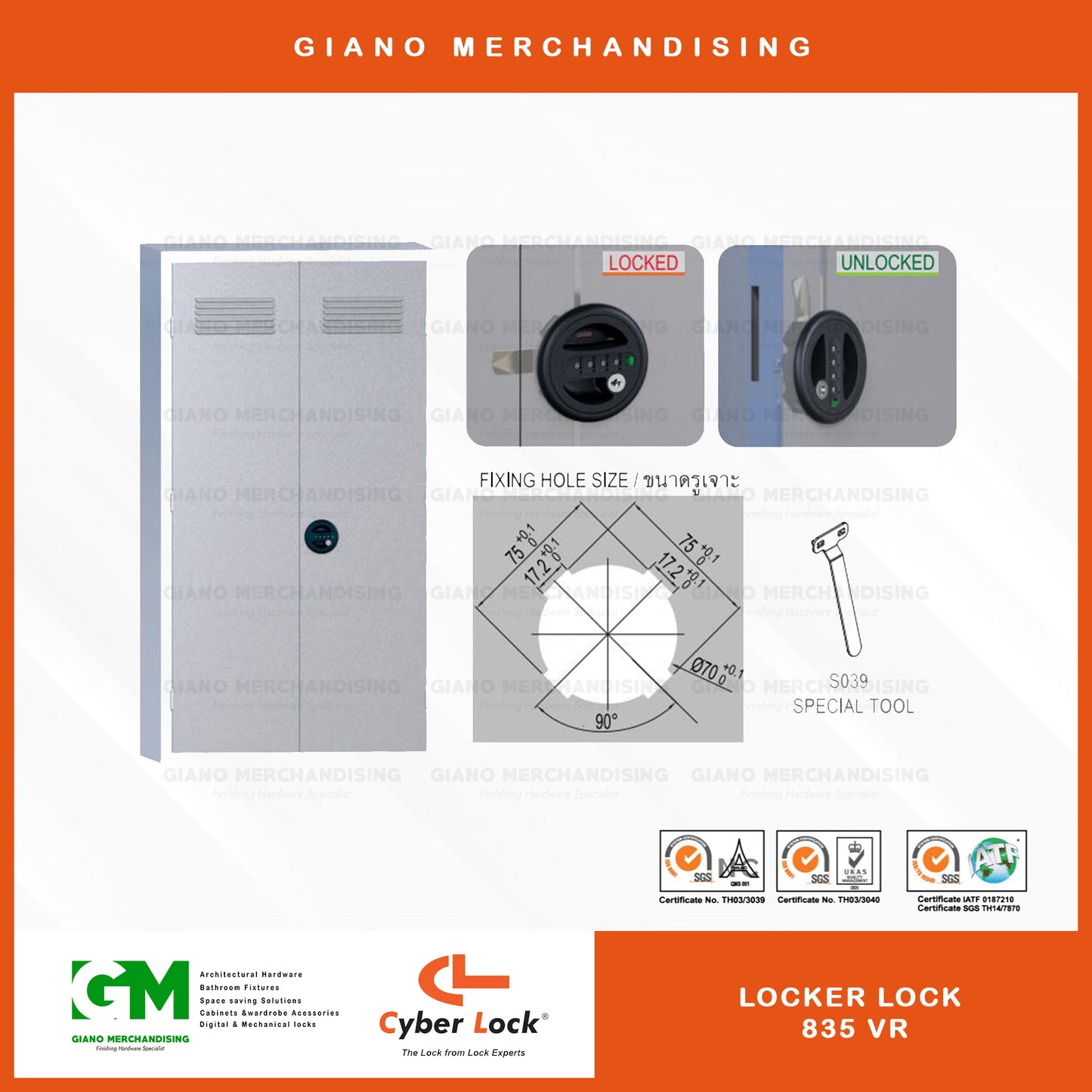 CyberLock Locker Lock 835 VR