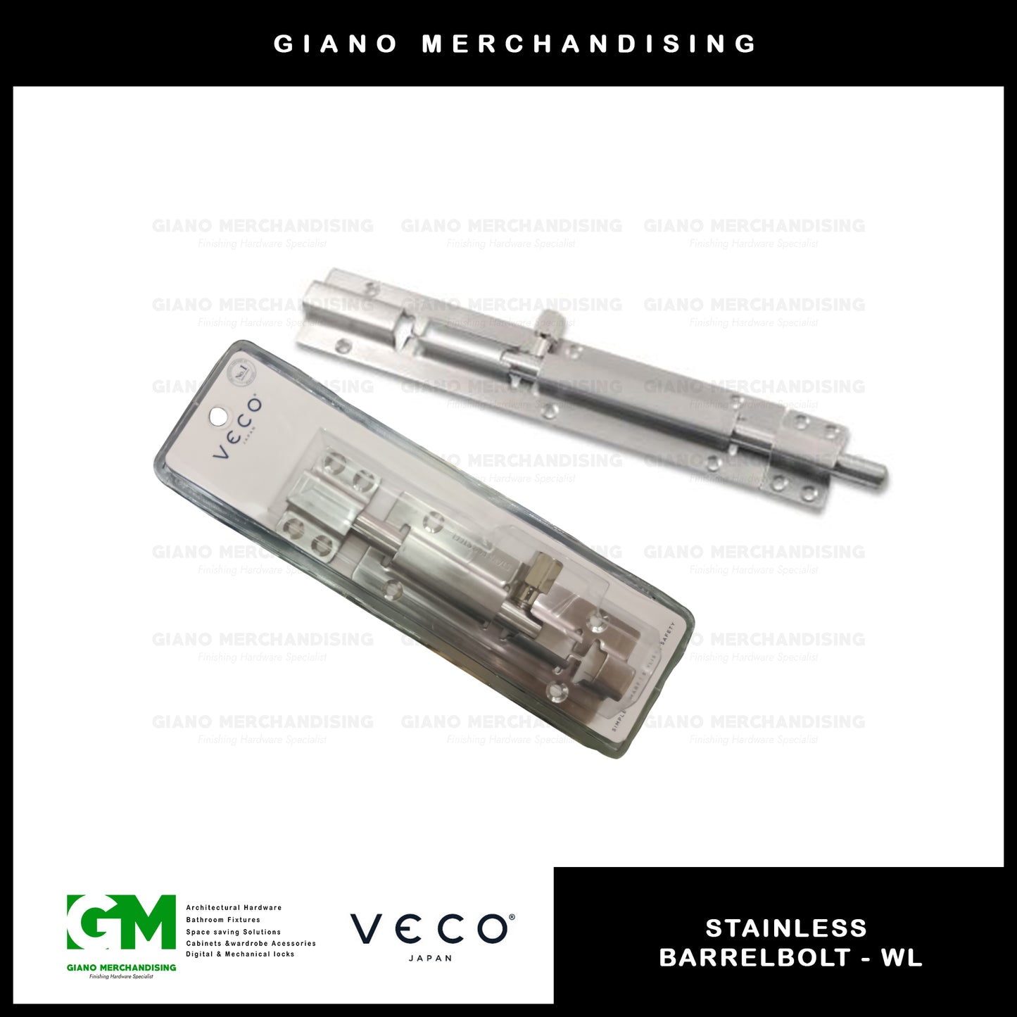 Veco Stainless Barrelbolt WL