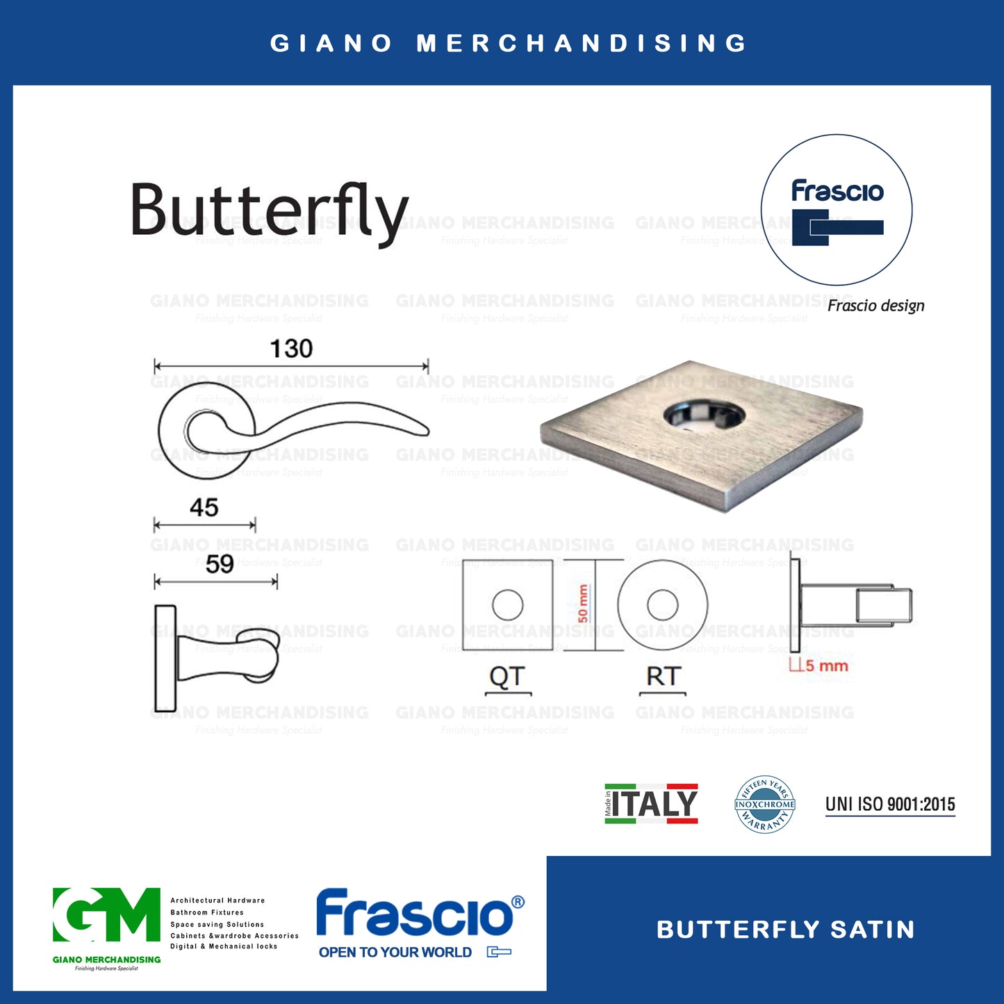 FRASCIO Butterfly (Mortisse Lockset)