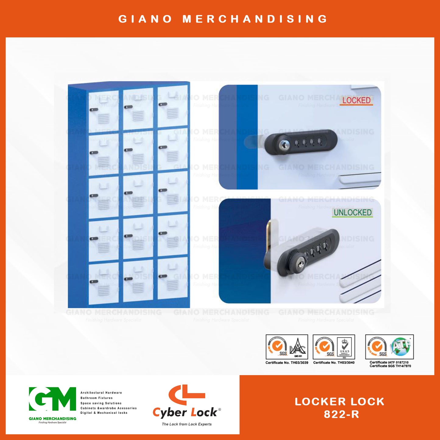 CyberLock Locker Lock 822-R