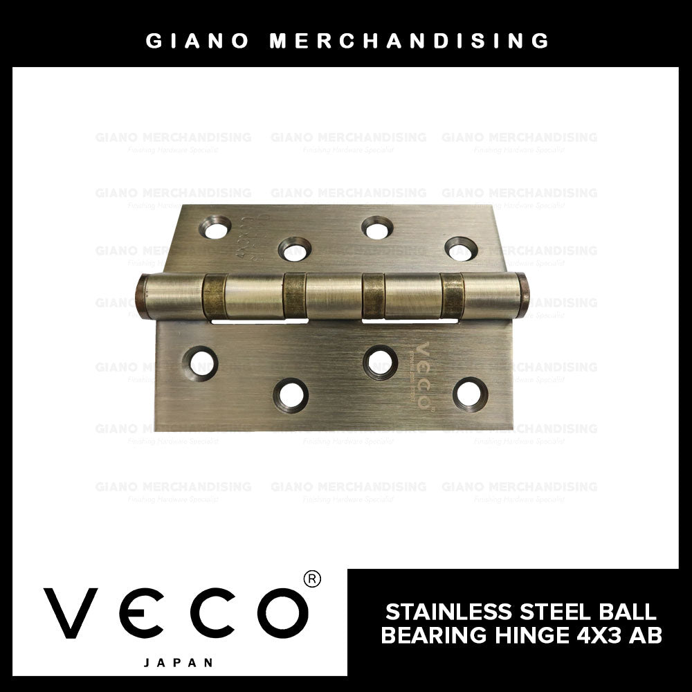 Veco Stainless Steel Hinges Ball Bearing Ab 4x3 Giano Merchandising