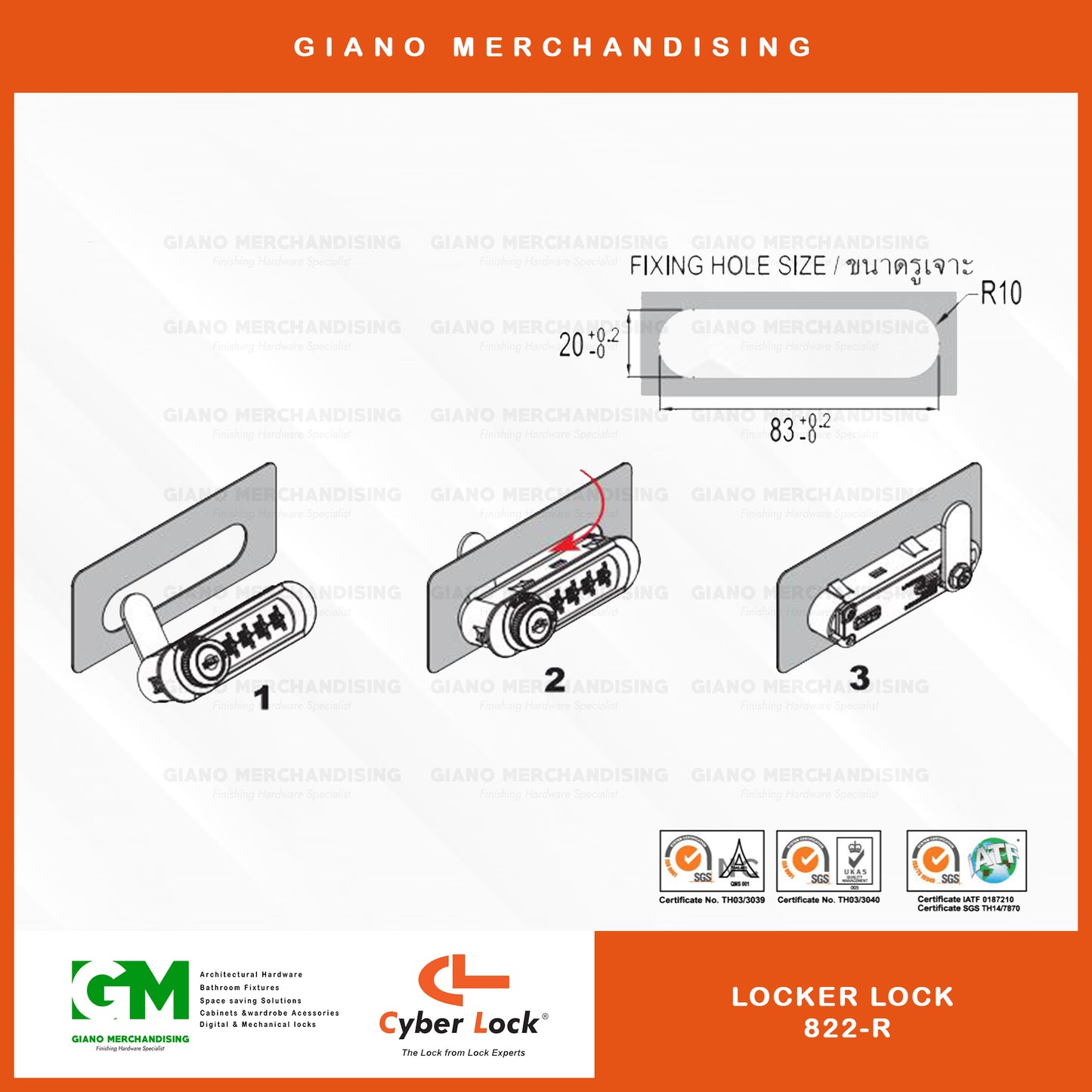 CyberLock Locker Lock 822-R