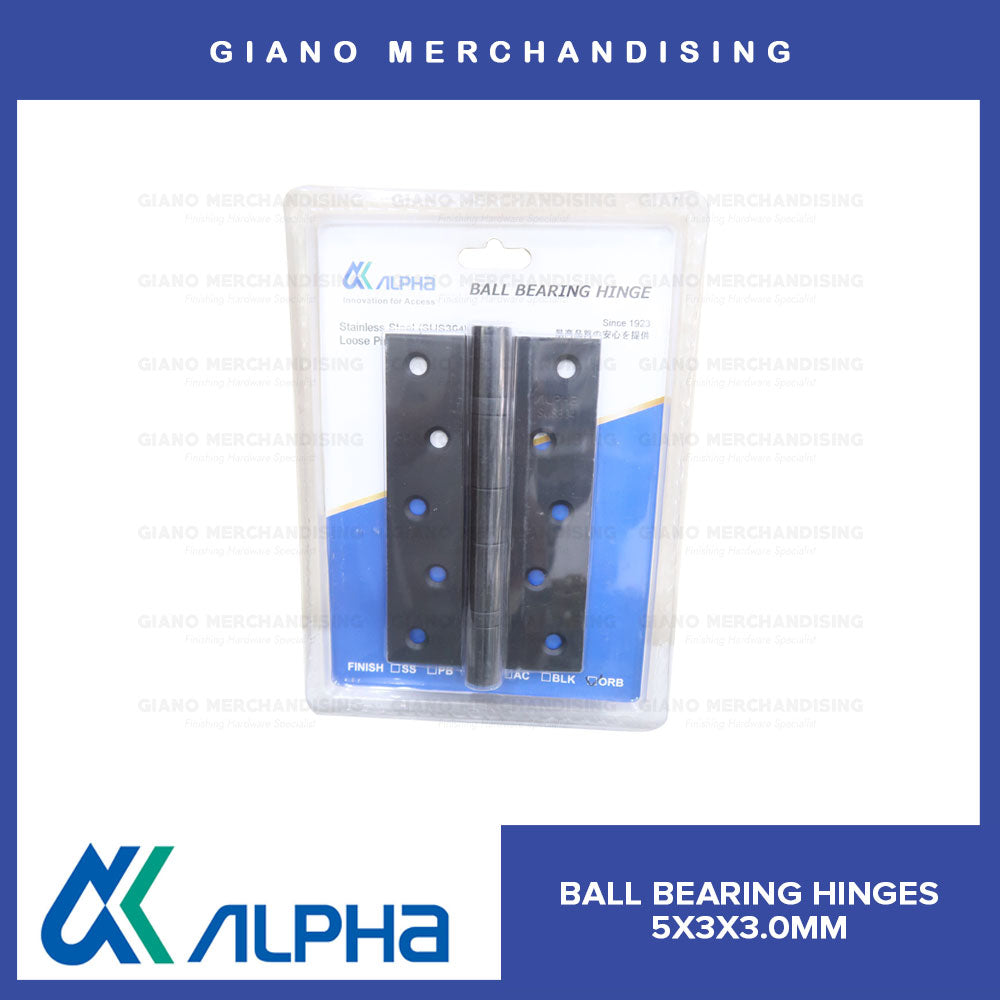 Alpha Ball Bearing Hinges (5x3x3.0mm) MBK