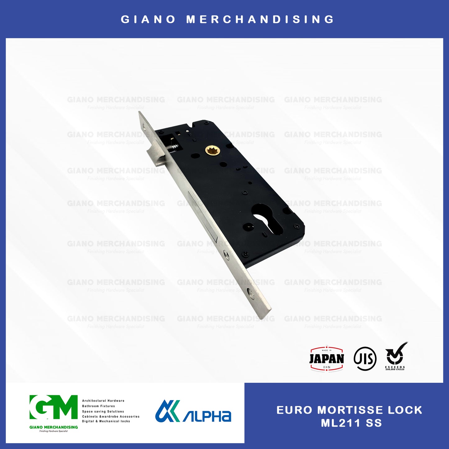 Alpha Euro Mortise Door Lock ML211