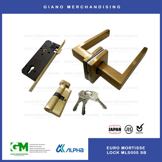 Alpha Euro Mortisse Door Lock MLS005 SB