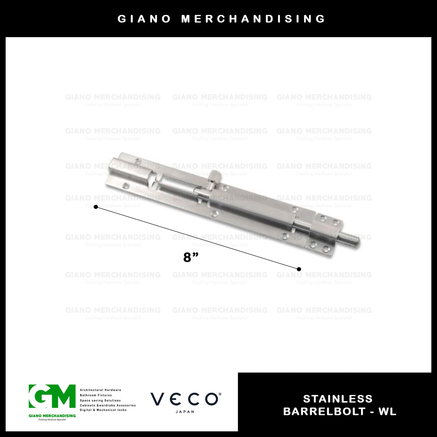 Veco Stainless Barrelbolt WL