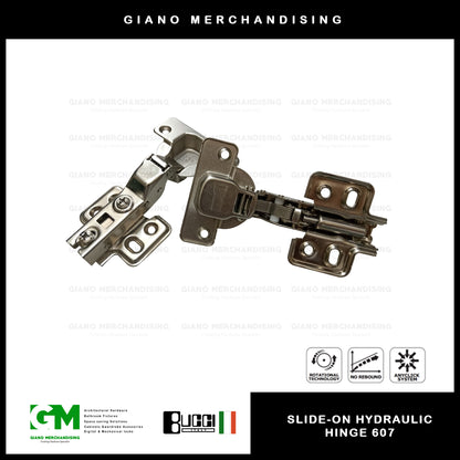 BUCCI Slide-On Hydraulic Concealed Hinge 607 (2pcs/pack)