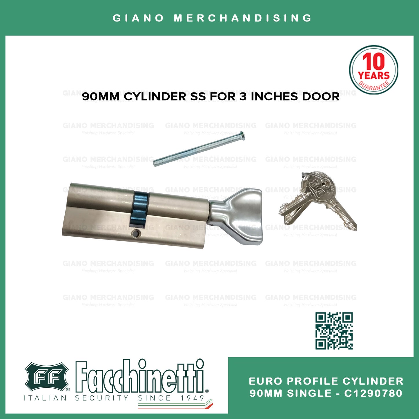 Facchinetti Euro Profile Cylinder (90mm)