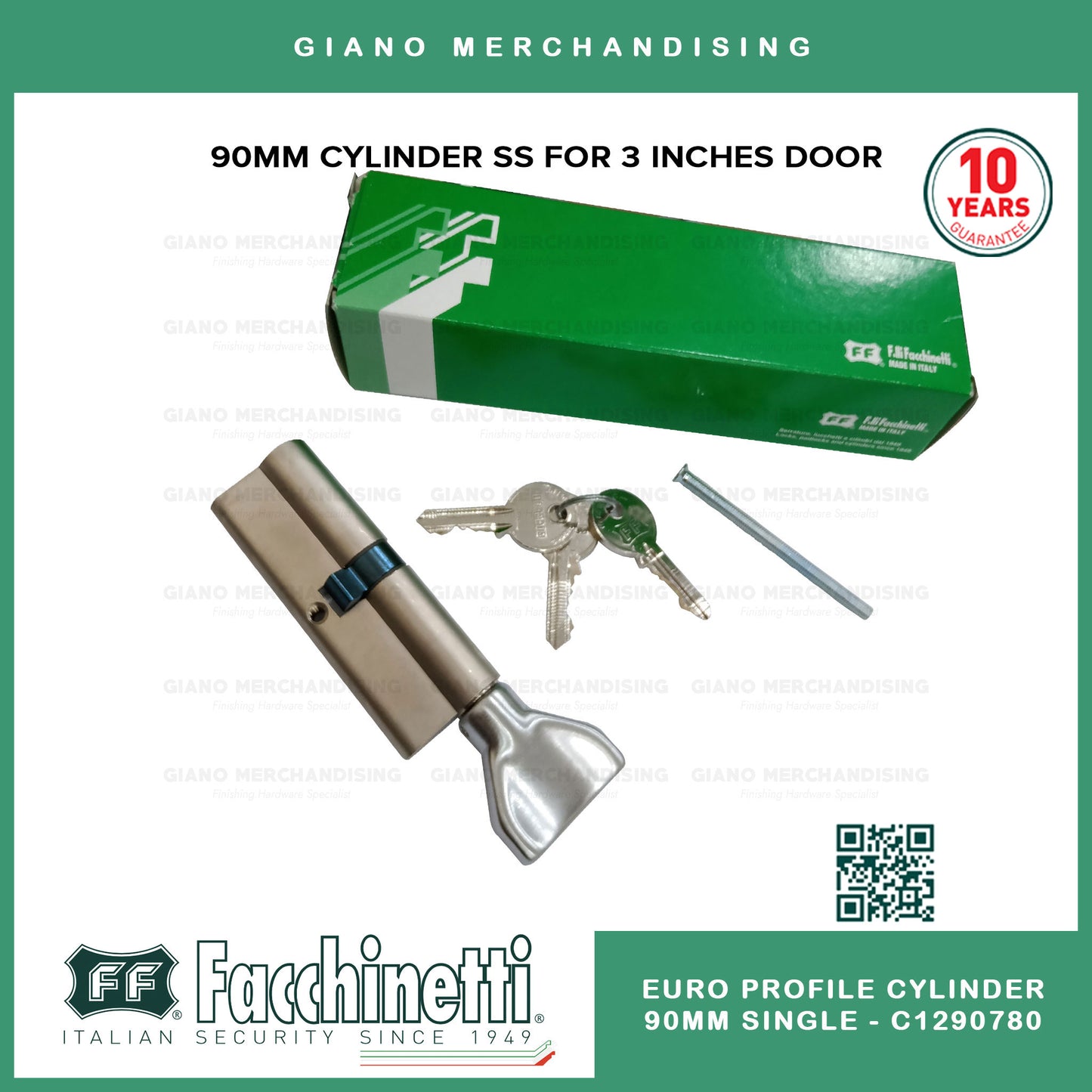 Facchinetti Euro Profile Cylinder (90mm)