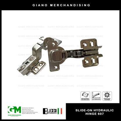 BUCCI Slide-On Hydraulic Concealed Hinge 607 (2pcs/pack)