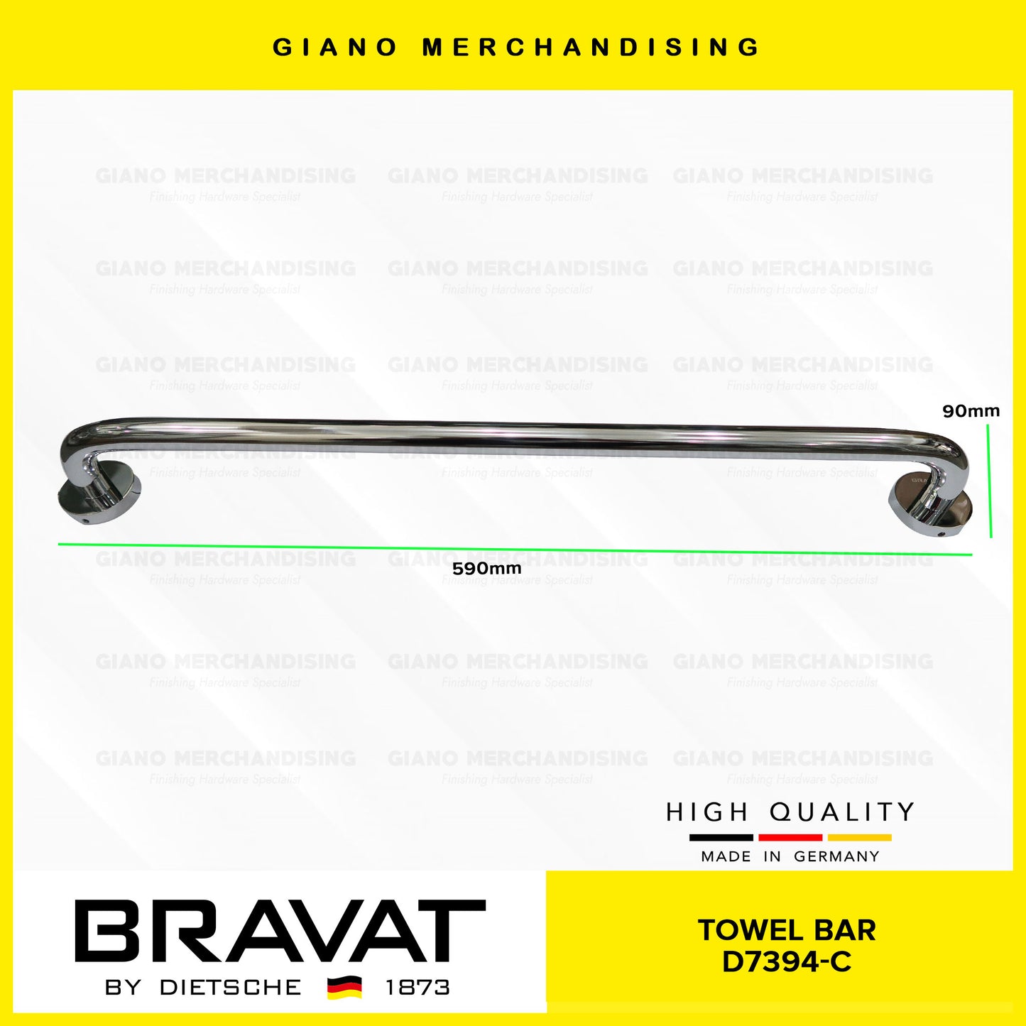 BRAVAT Bathroom Towel Bar D7394-C