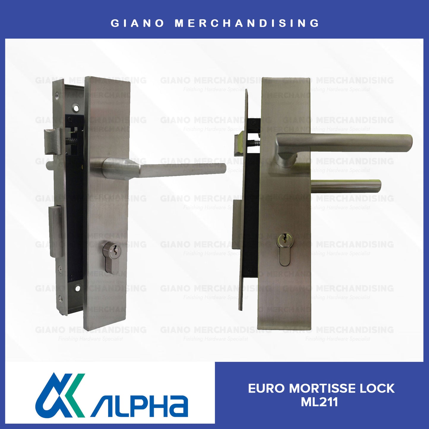 Alpha Euro Mortise Door Lock ML211