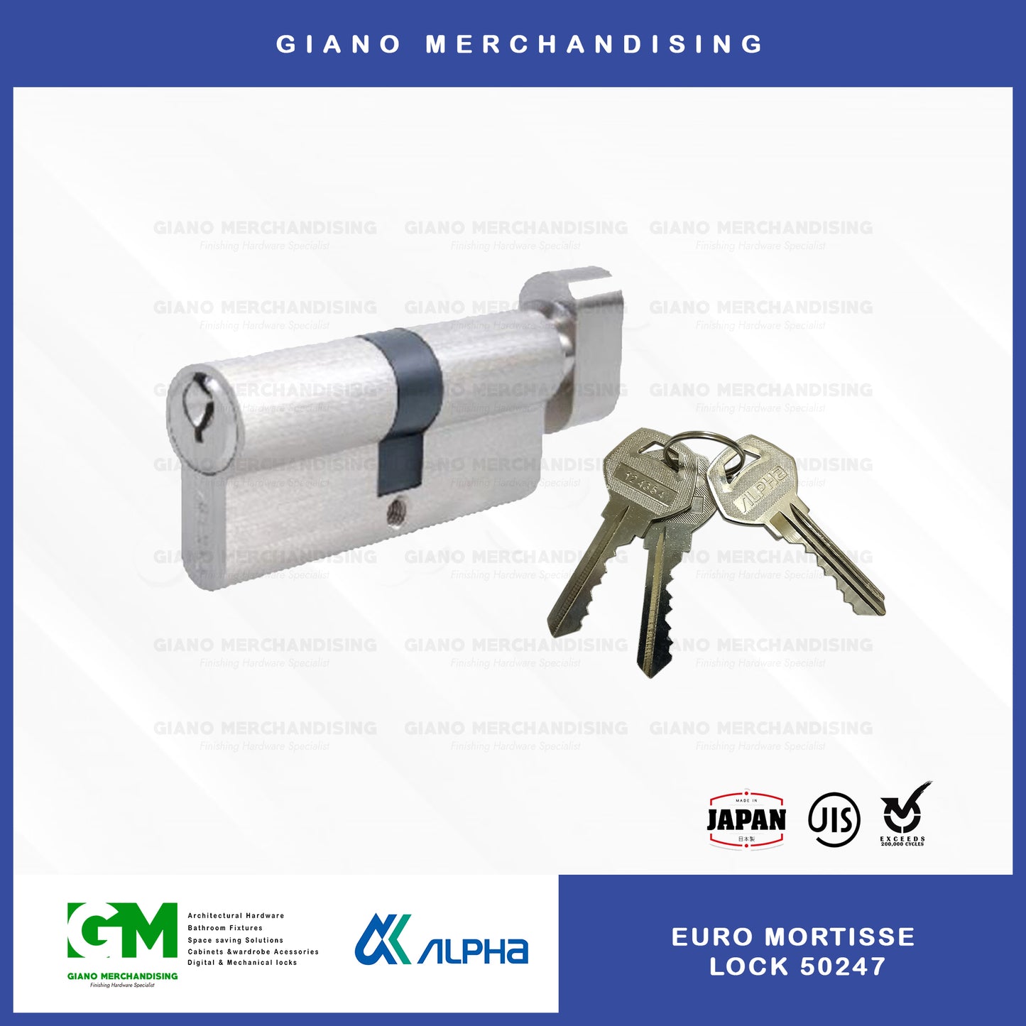 Alpha Euro Mortisse Door Lock 50247