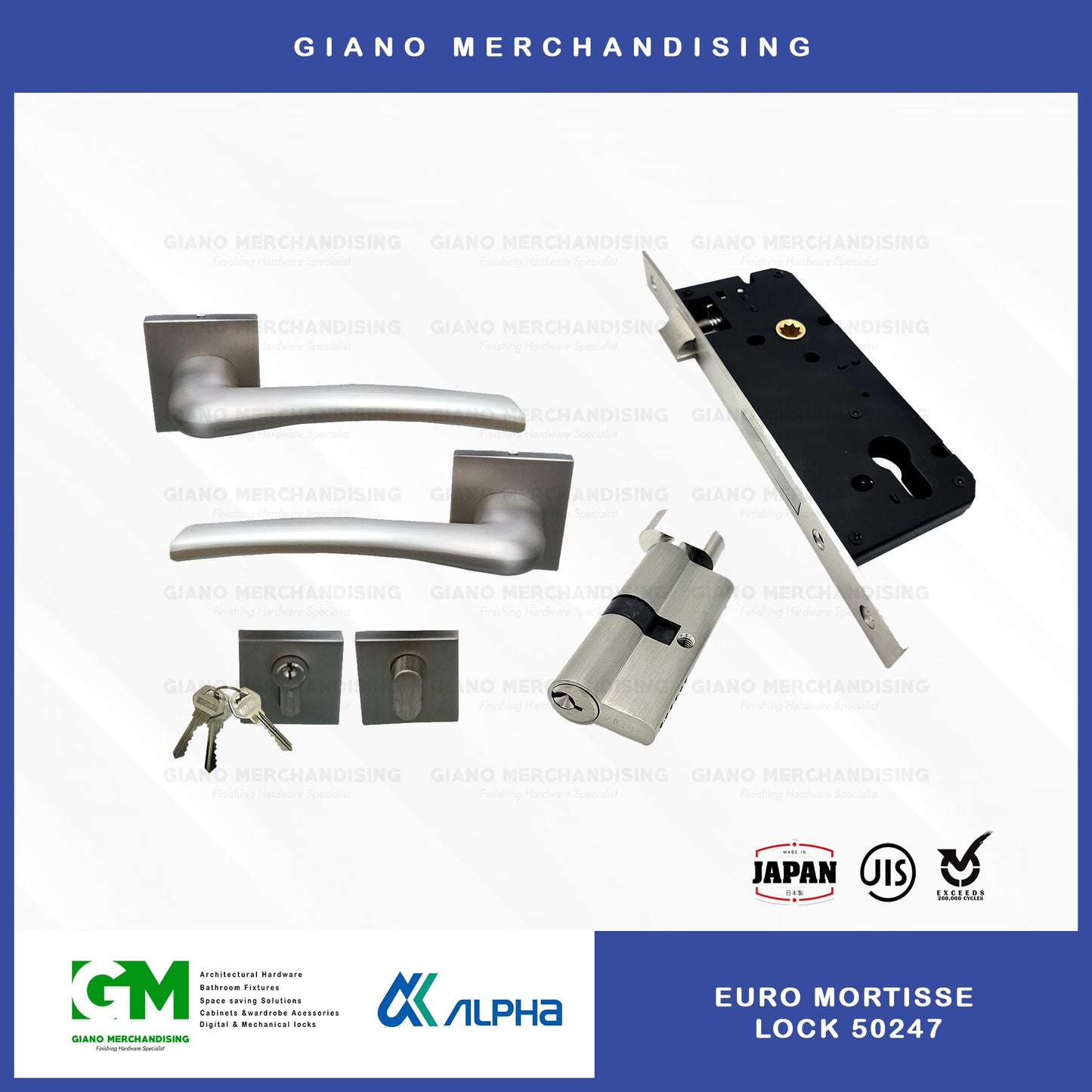 Alpha Euro Mortisse Door Lock 50247